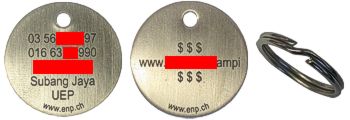 ENP name plate, double sided