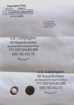 letter and tag