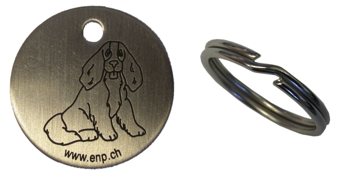 Médaille en acier inox pour chien et chat